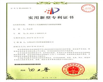 一種適合于次氯酸鈉發(fā)生器的鈦陽(yáng)極板的實(shí)用新型專利